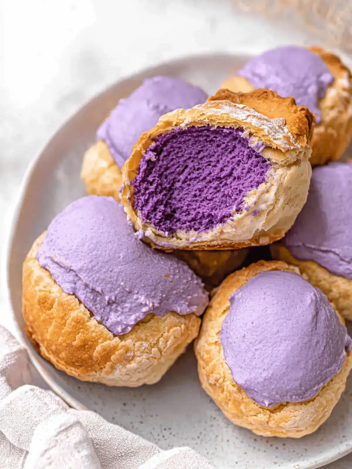 Ube Cream Puffs