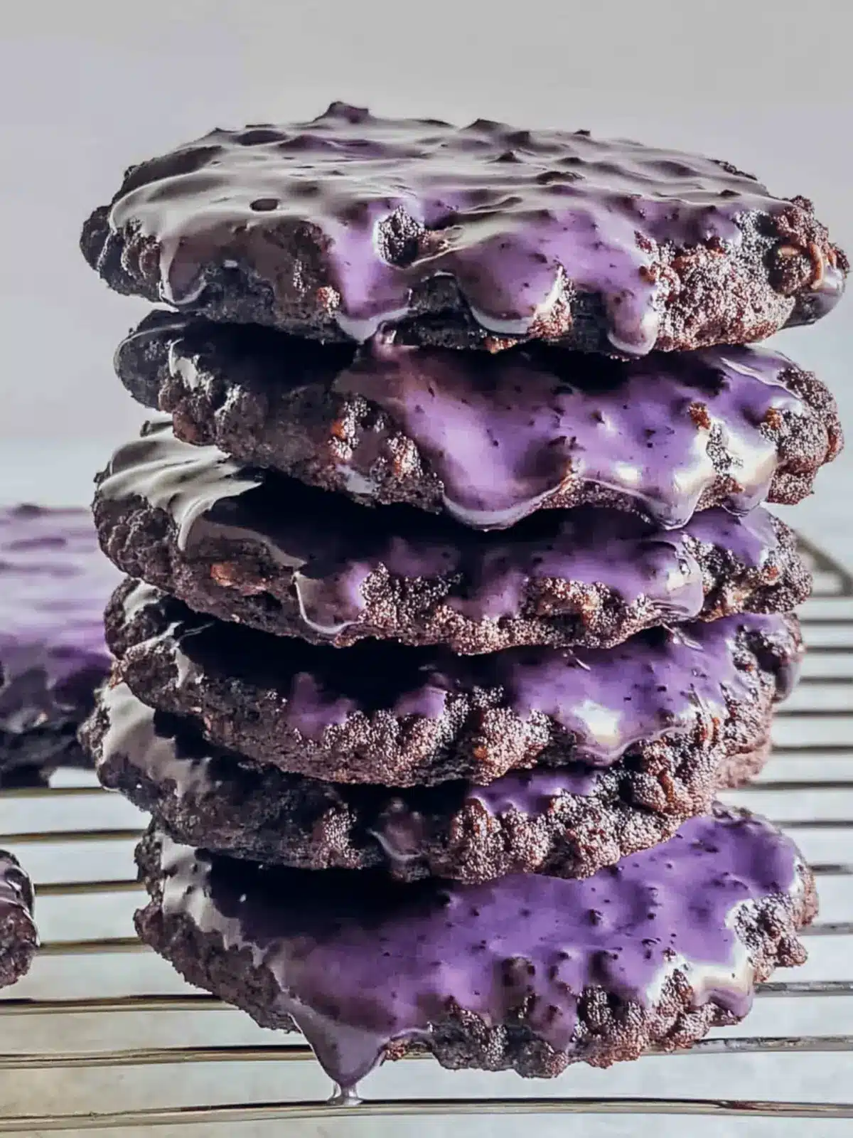 Ube Iced Oatmeal Cookies