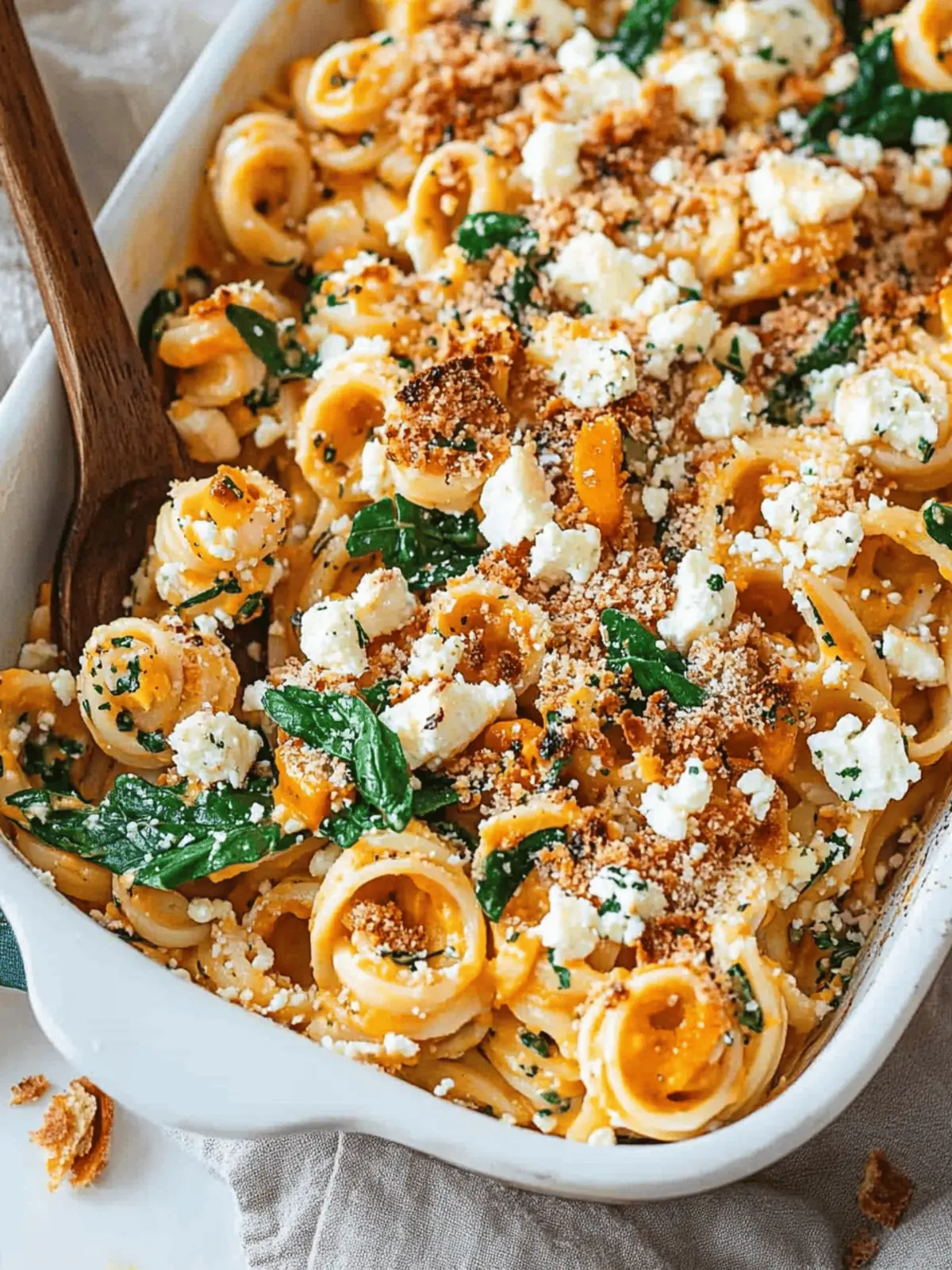 Pumpkin Feta Pasta