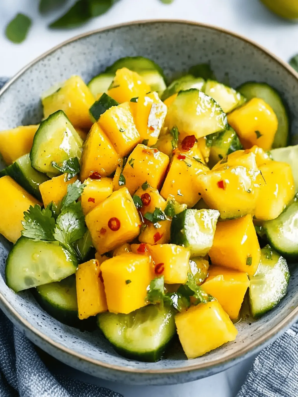 Cucumber Mango Chili Salad