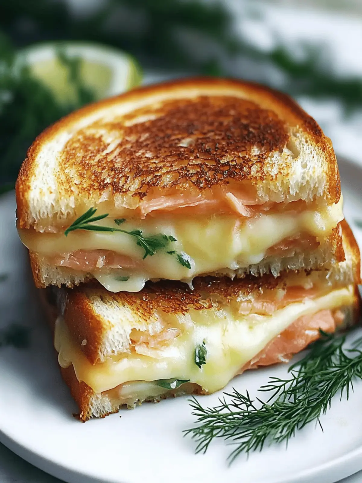 Creamy Smoked Salmon Grilled Cheese