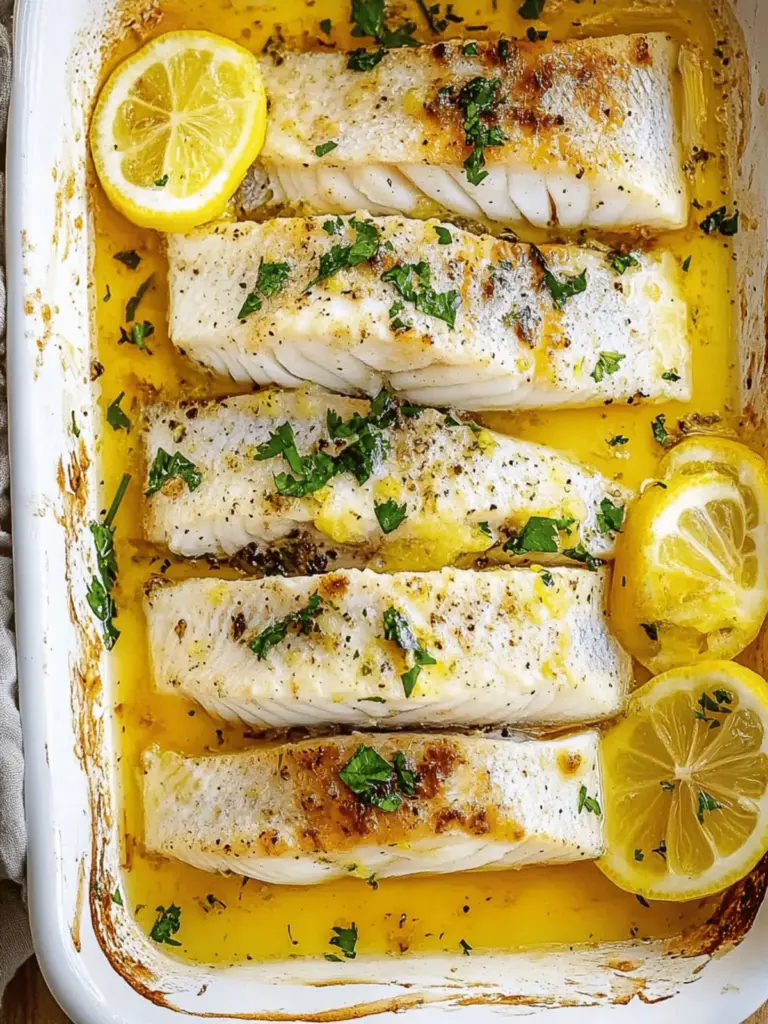 Lemon and Garlic Butter Baked Fish
