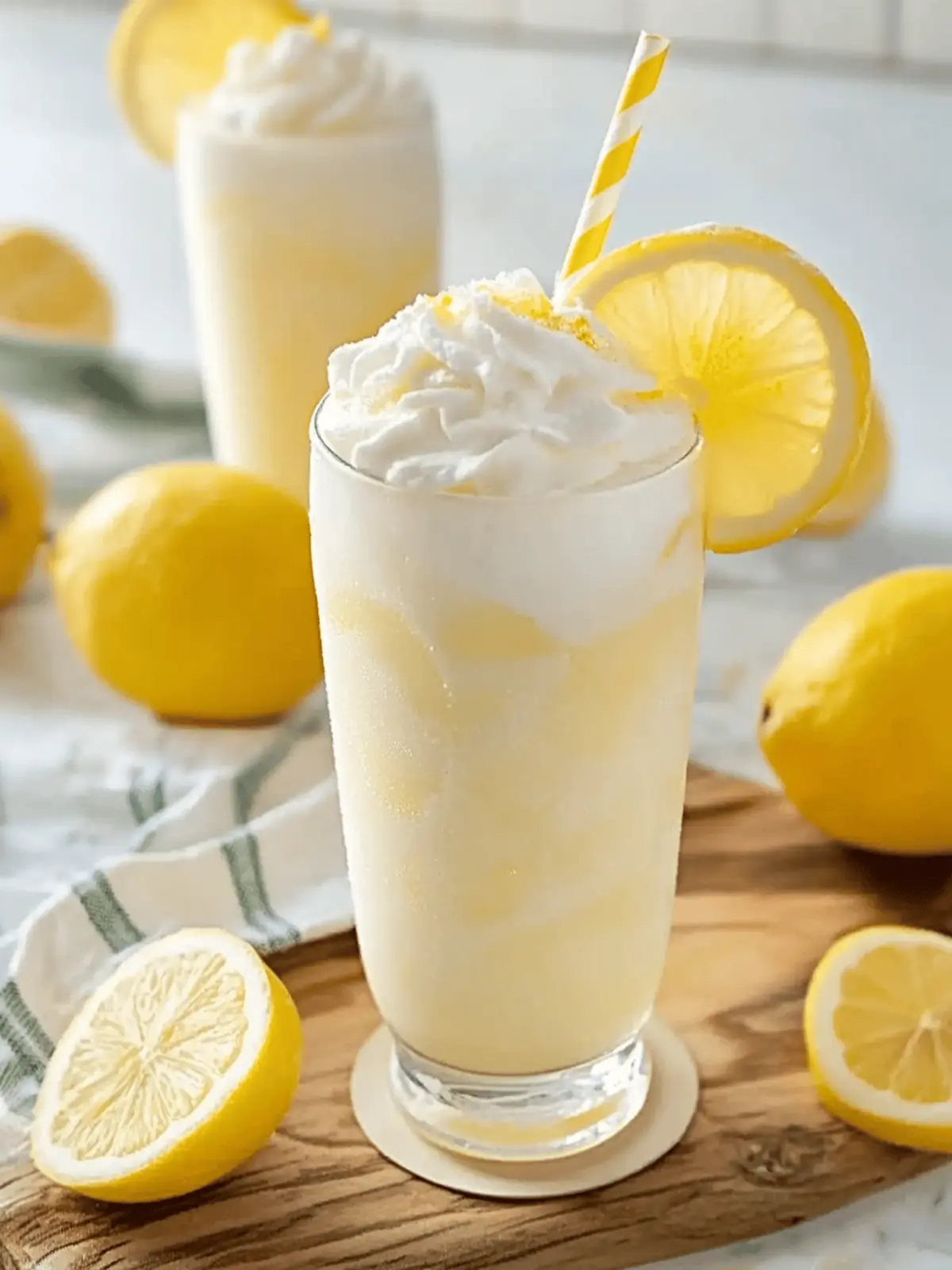 Frosted Lemonade Bliss: Homemade Refreshing Treat in 5 Minutes Frosted Lemonade