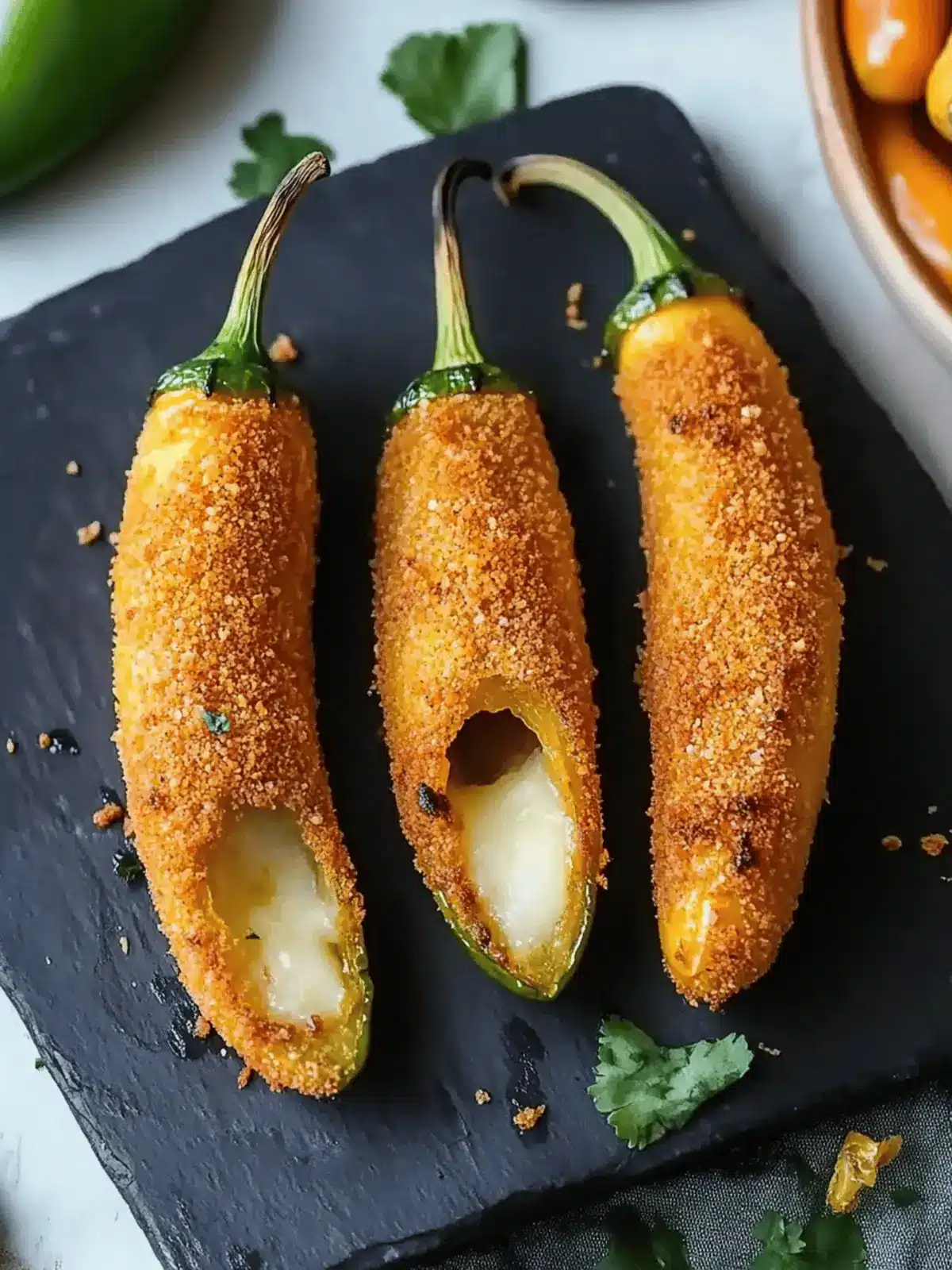 Coated Stuffed Banana Peppers