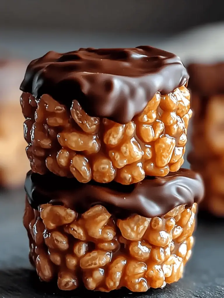 Chocolate Peanut Butter Rice Krispie Cups