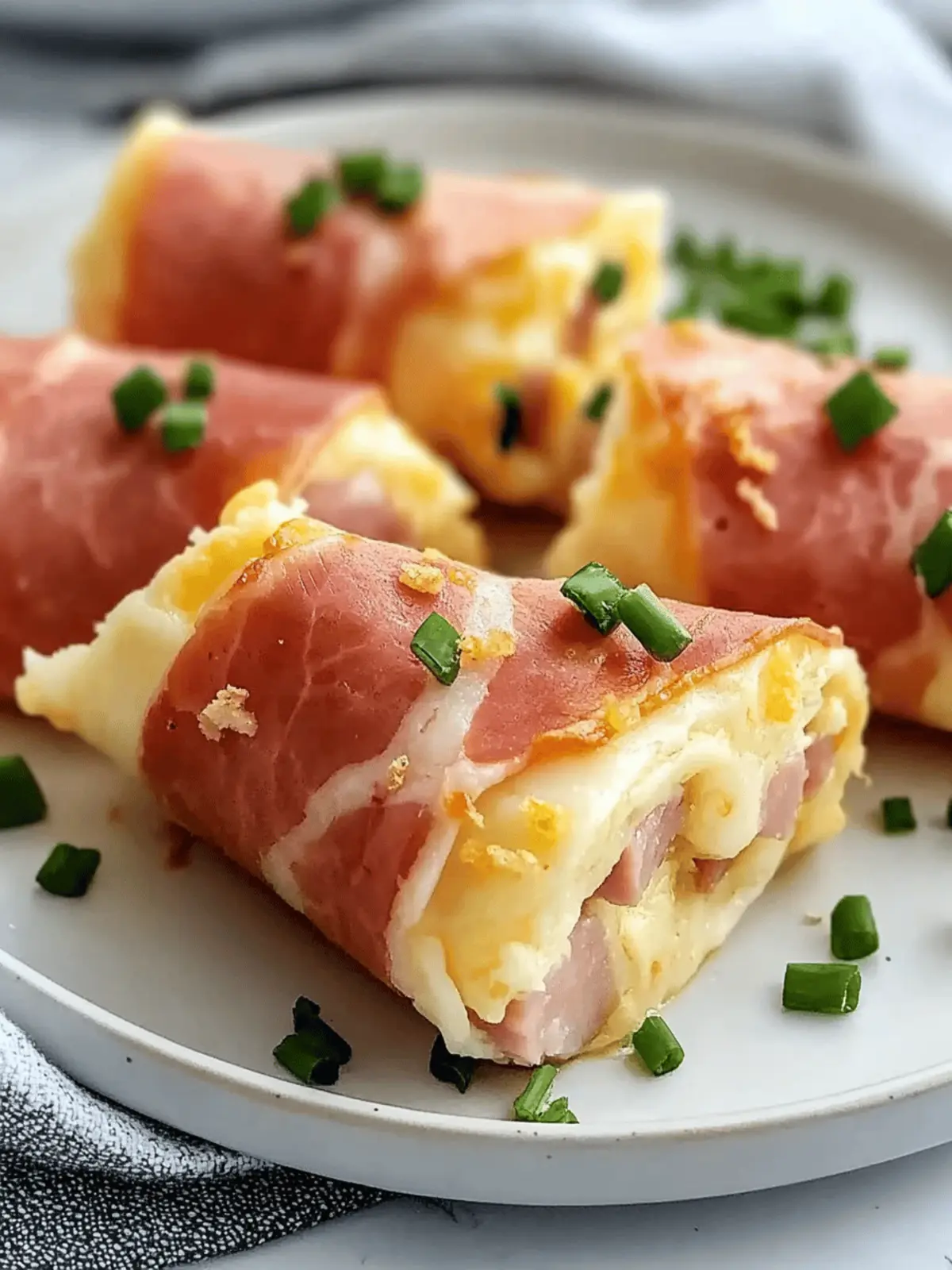 Keto Ham and Cheese Roll Ups