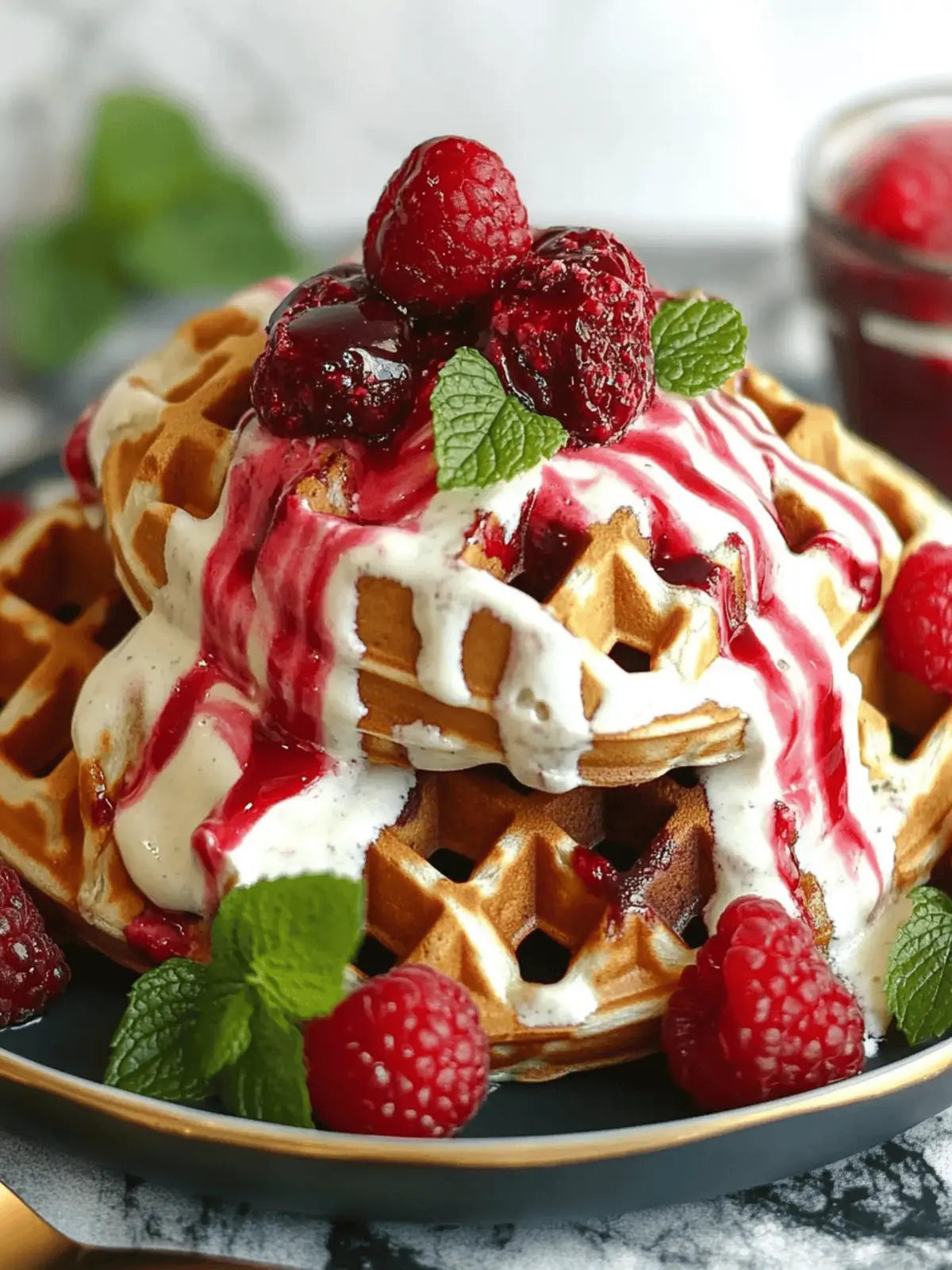 Red Velvet Marble Waffles
