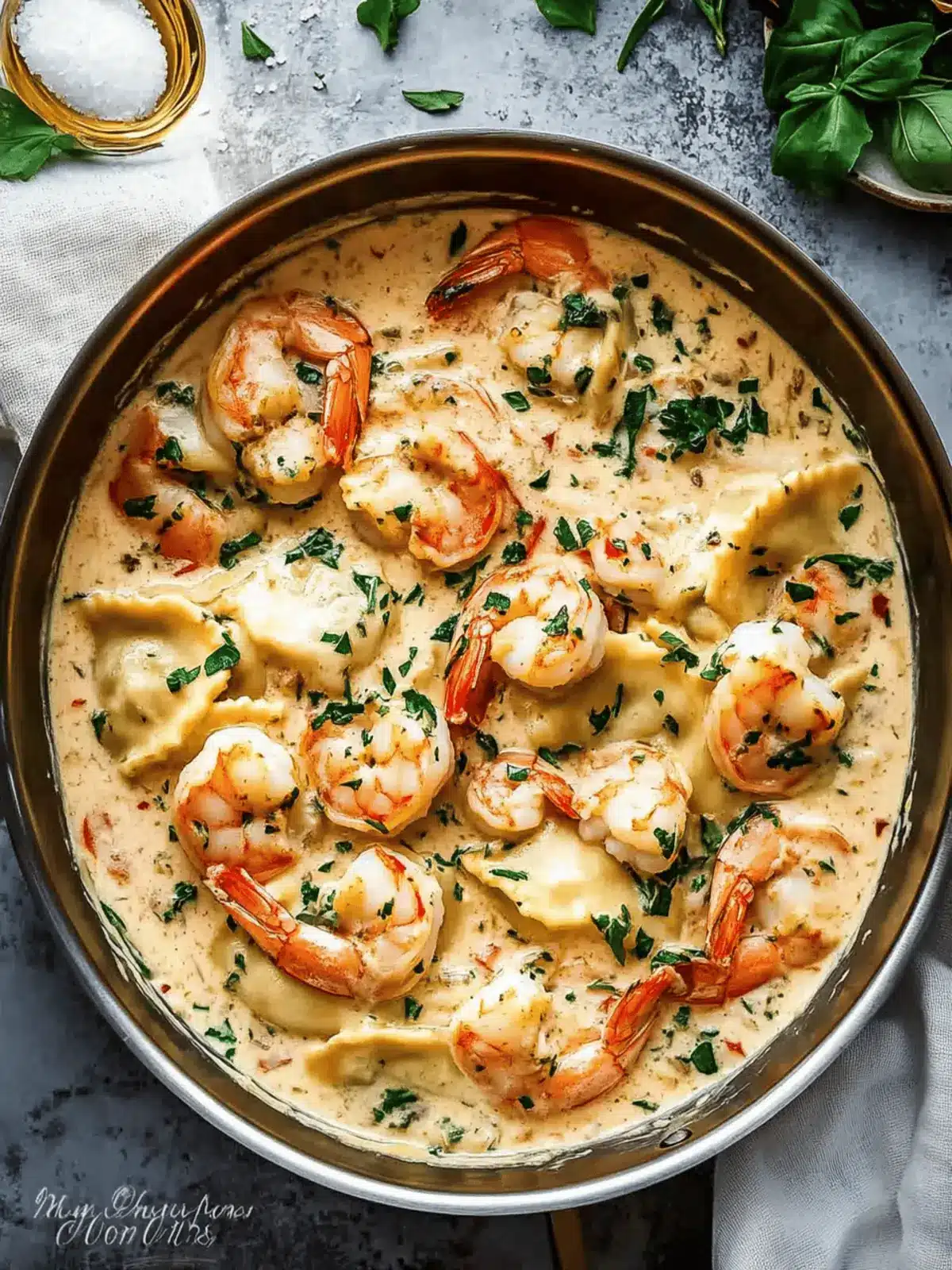 Creamy Tuscan Shrimp Ravioli