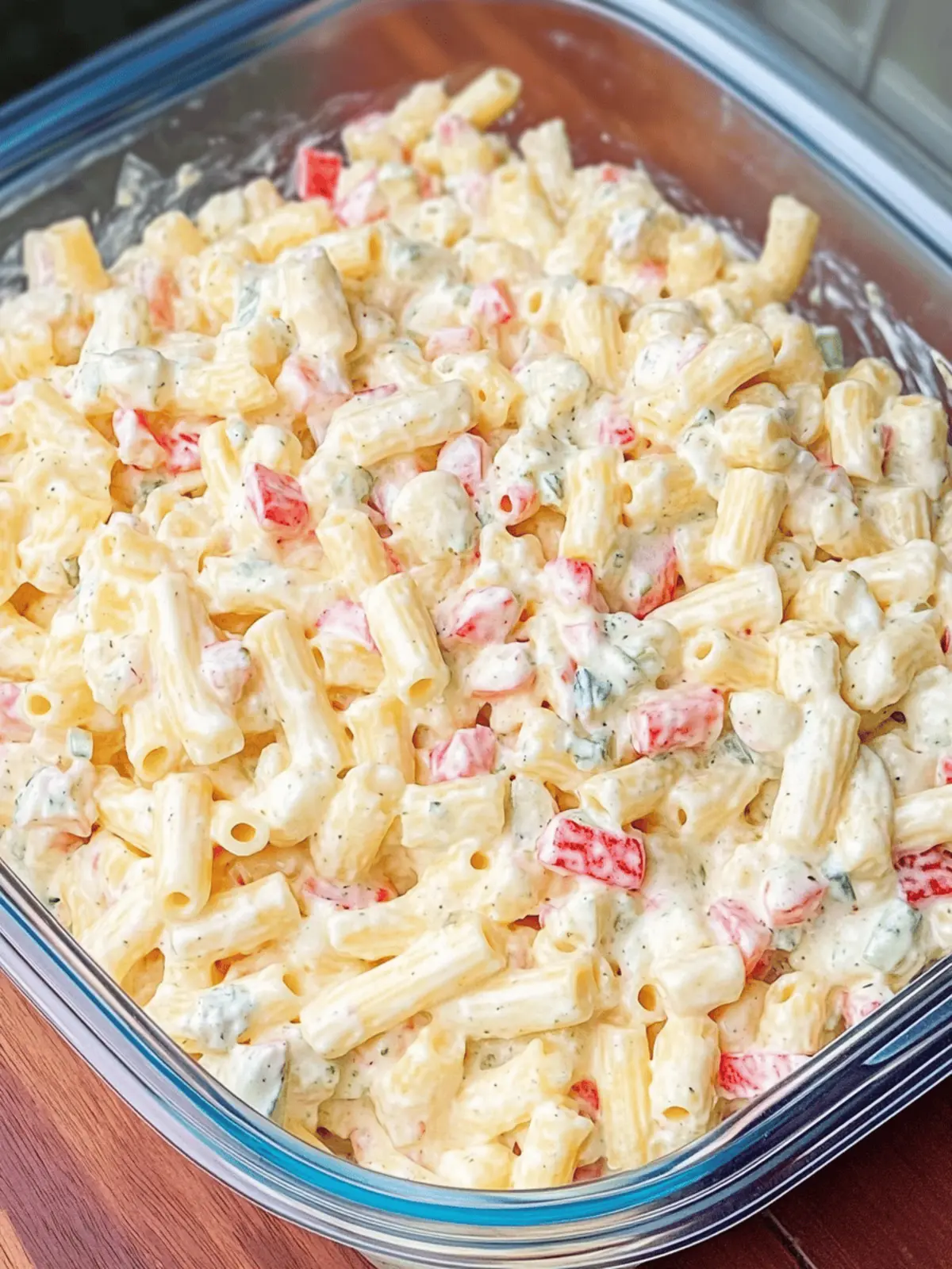 Cheddar Sour Cream Macaroni Salad