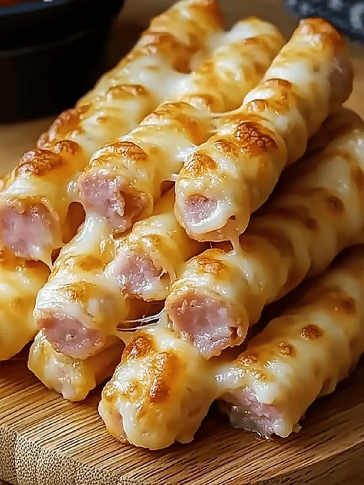 Cheesy Ham and Cheese Sticks