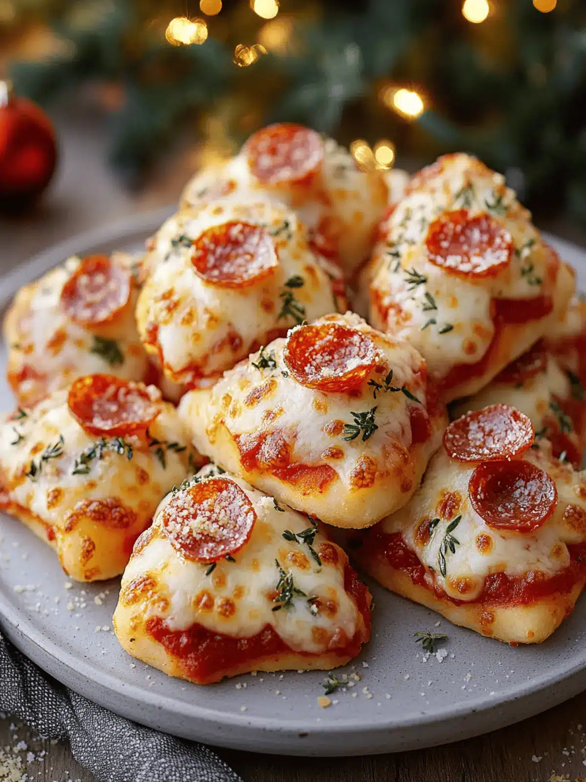 Deliciously Cheesy Christmas Pizza Bites for Holiday Snacking Christmas Pizza Bites