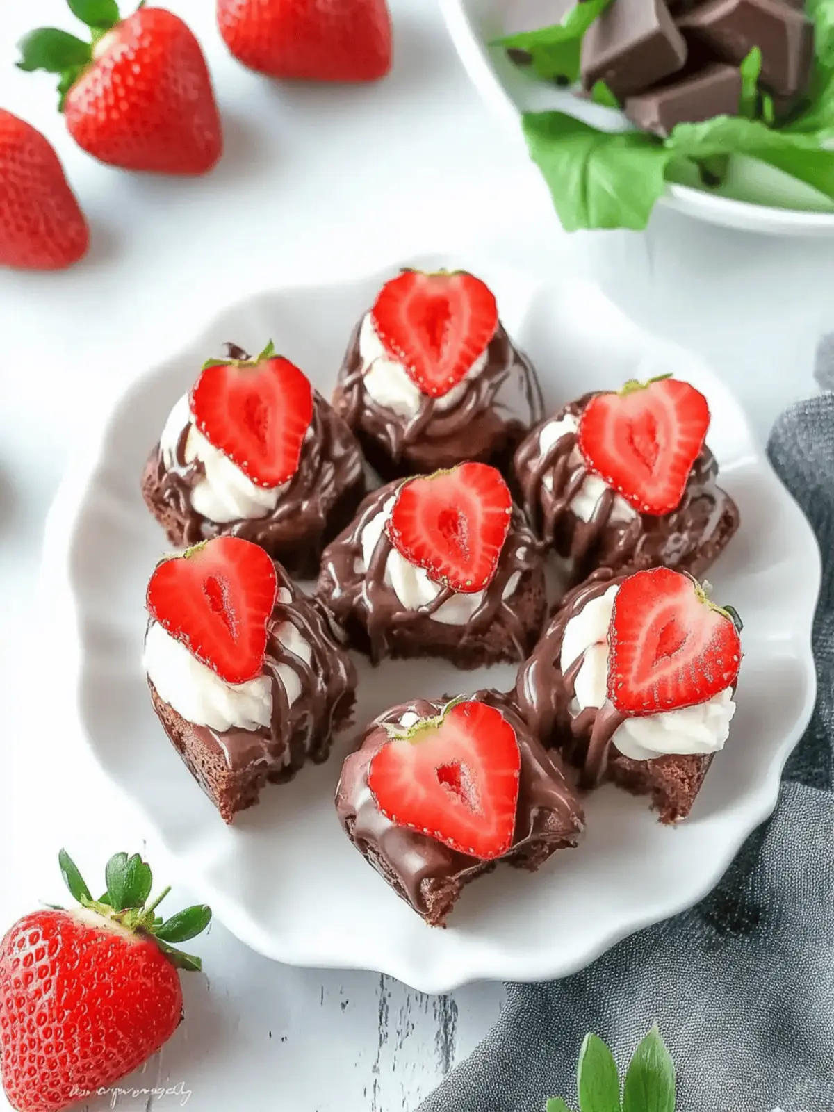 Chocolate Cheesecake Stuffed Strawberries