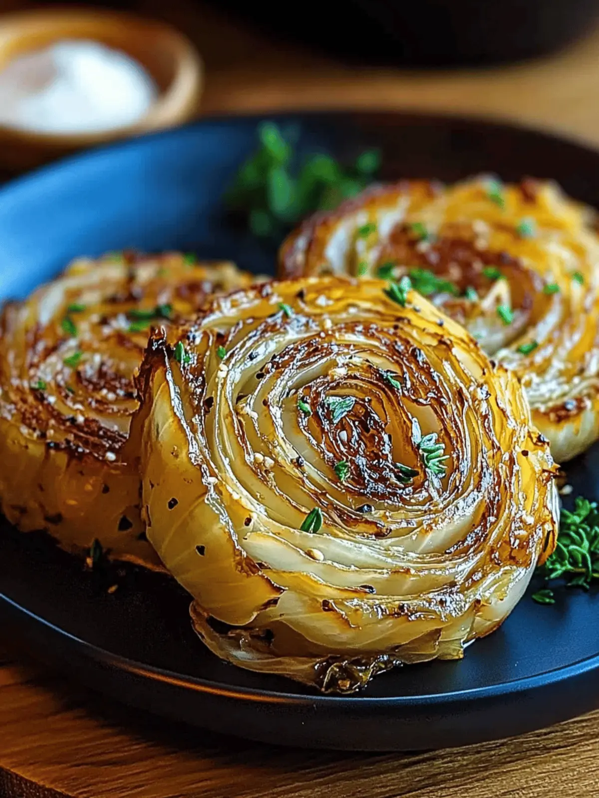 Oven Roasted Garlic Cabbage Steaks