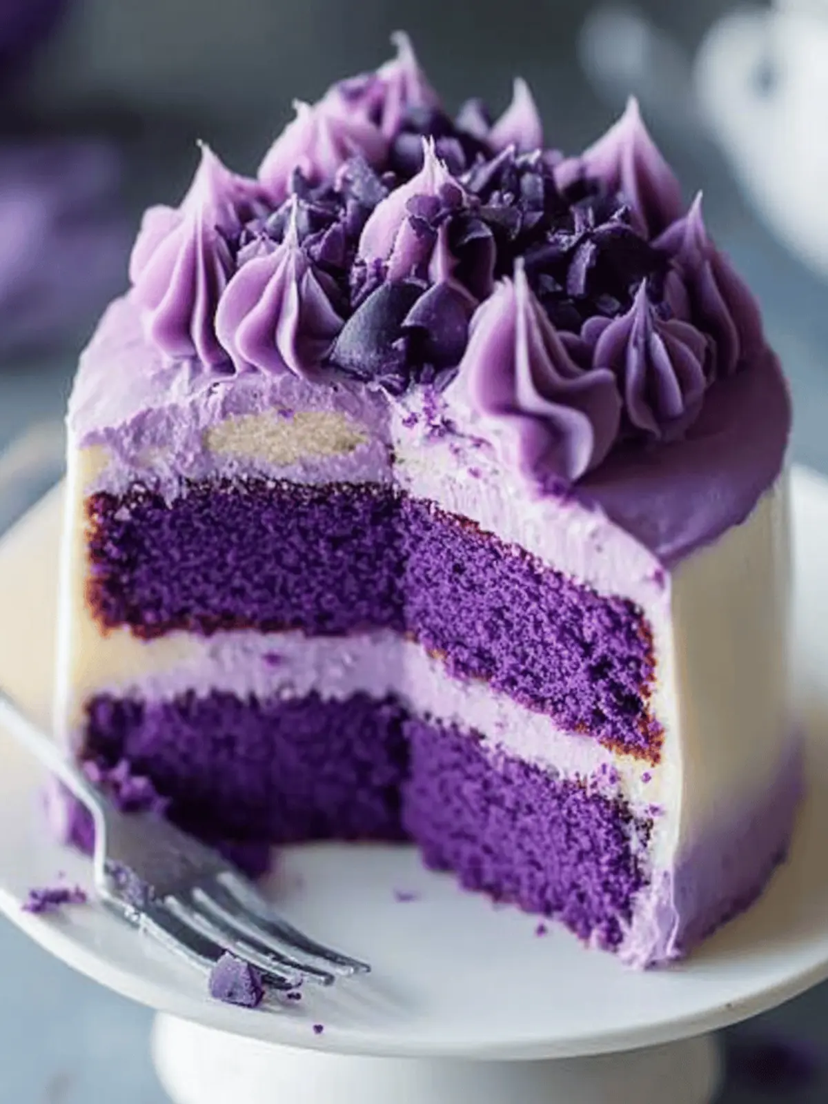 Luxurious Purple Velvet Cake