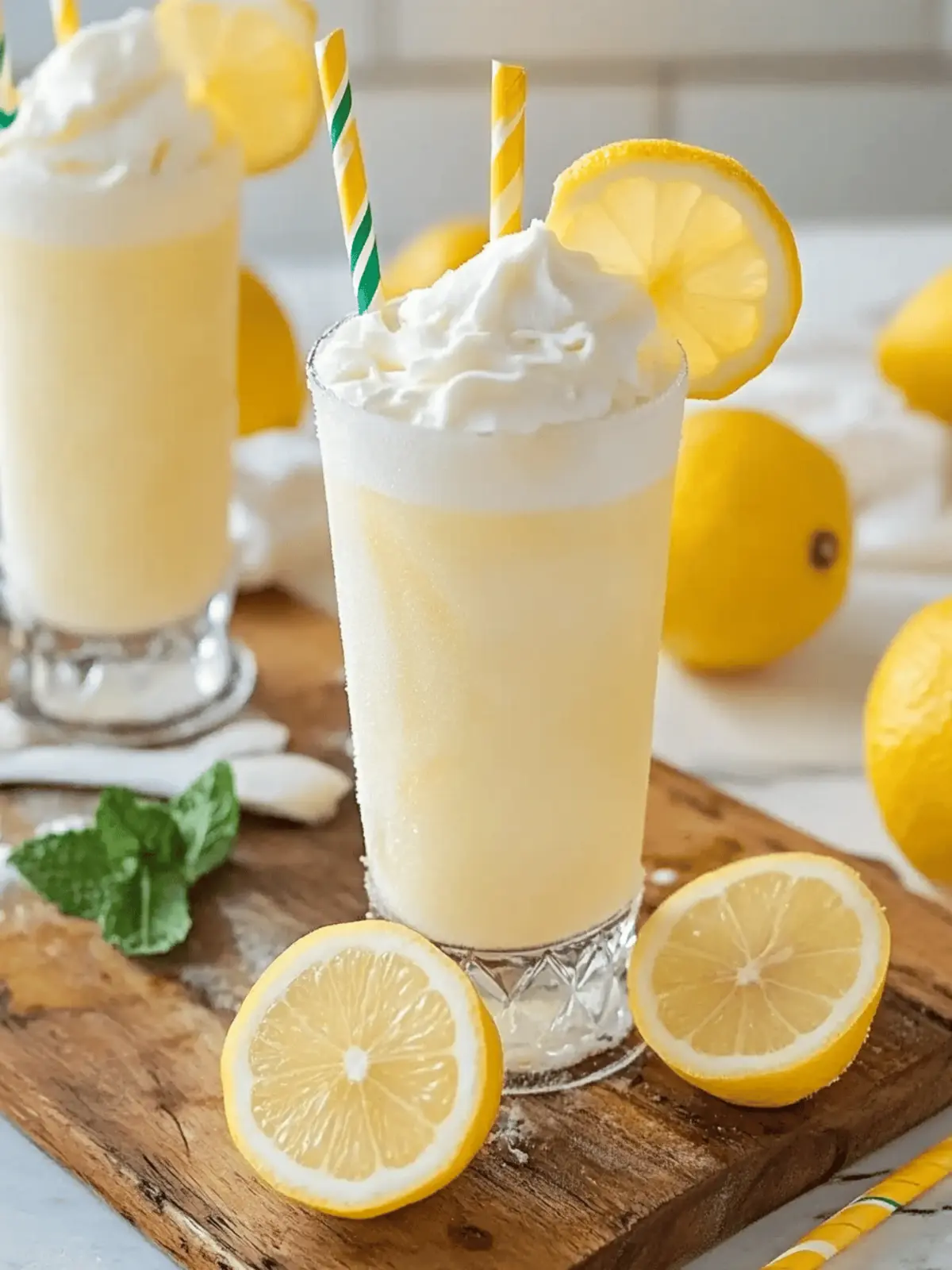 Frosted Lemonade Bliss: Homemade Refreshing Treat in 5 Minutes Frosted Lemonade