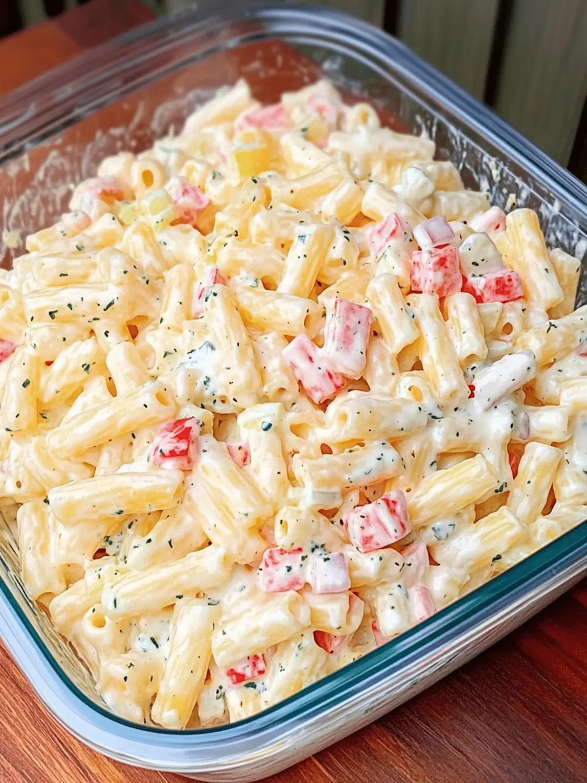 Cheddar Sour Cream Macaroni Salad