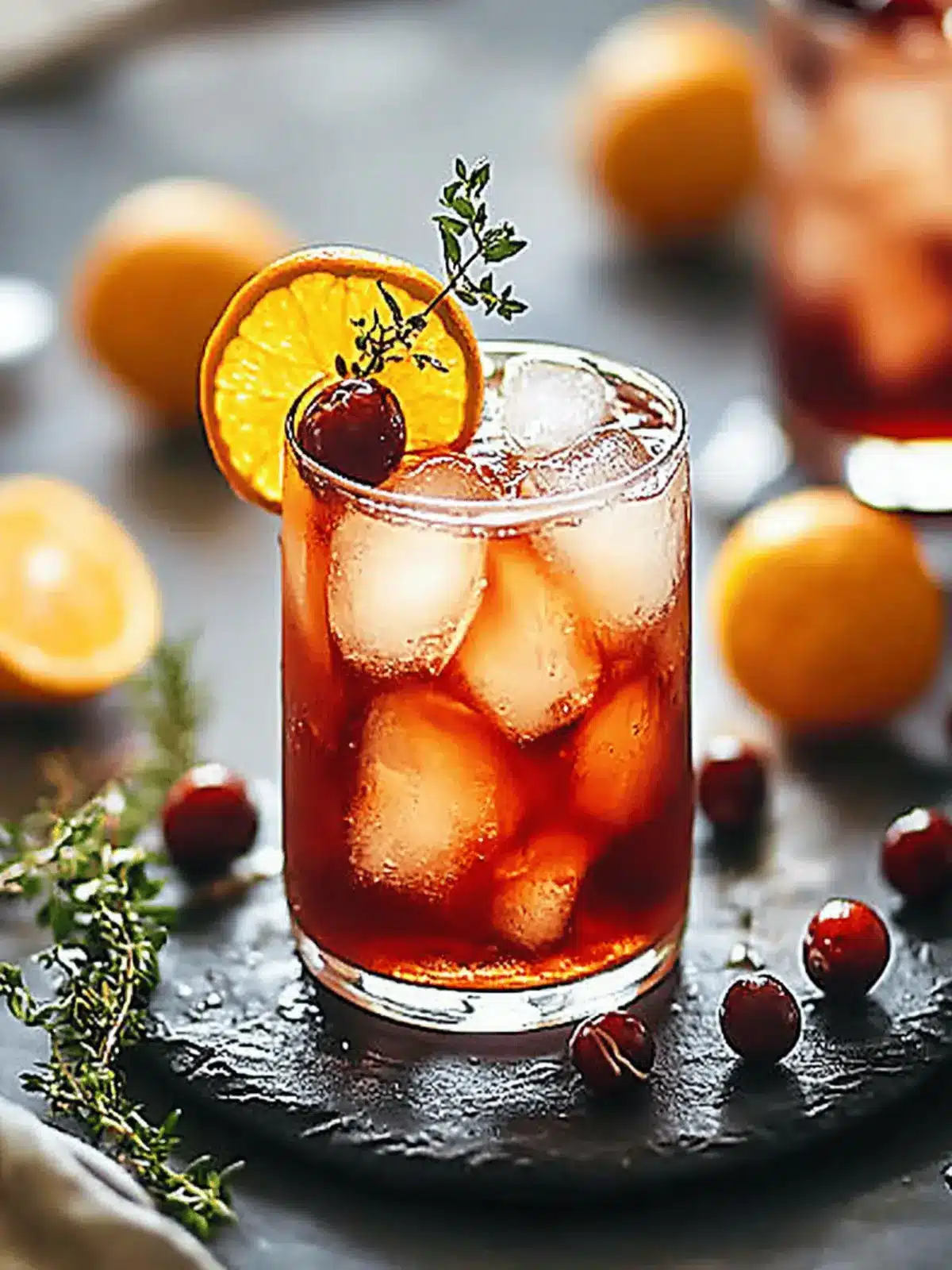 Iced Cranberry Orange Green Tea