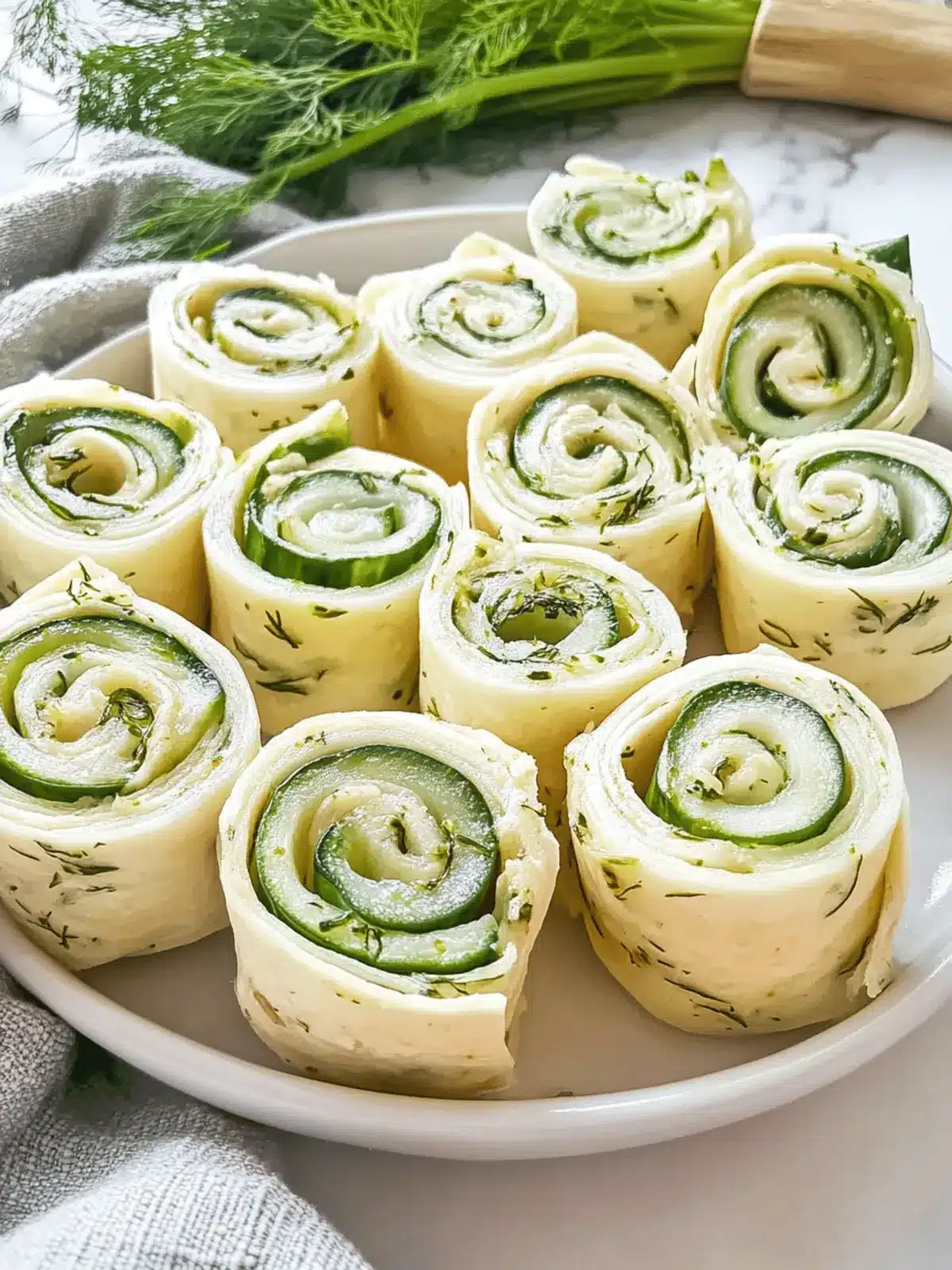 Cucumber Dill Pinwheels