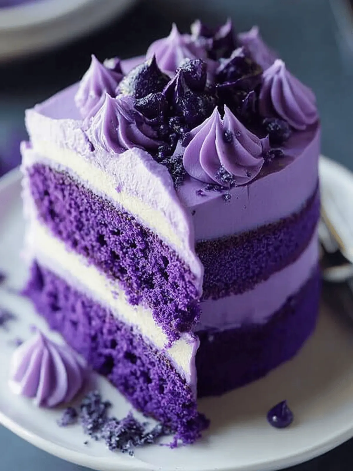 Luxurious Purple Velvet Cake