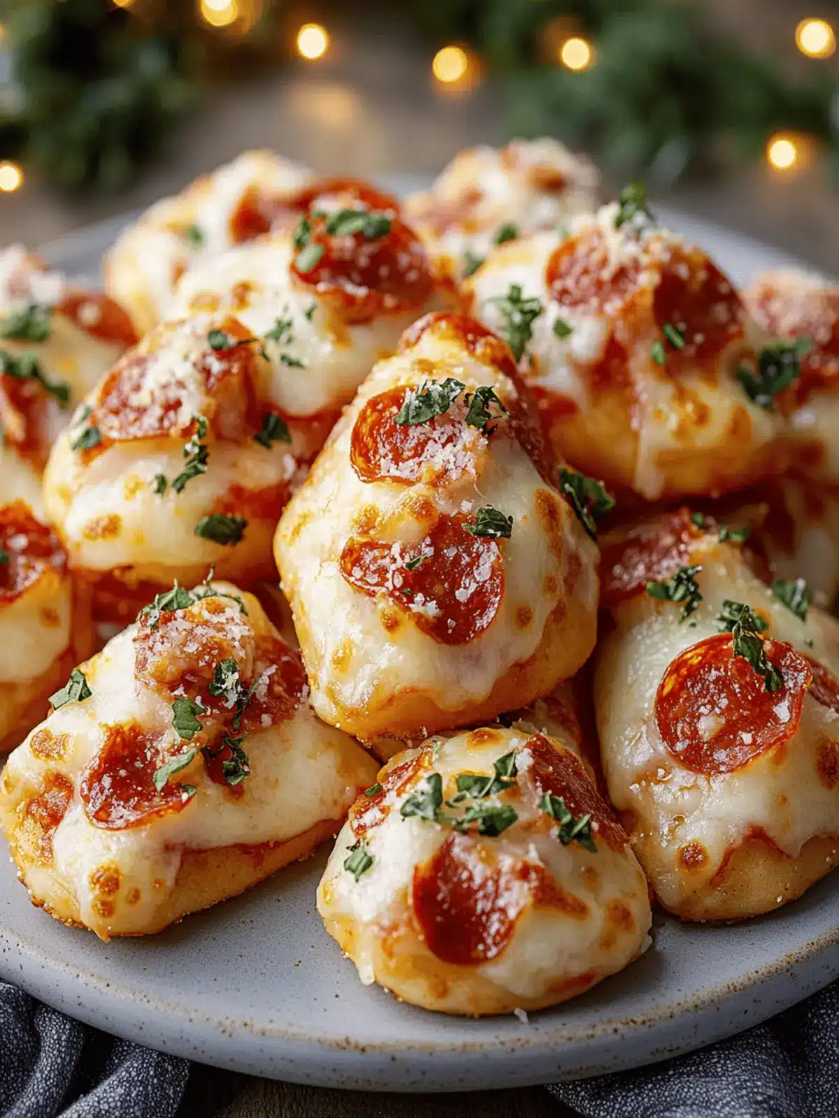 Deliciously Cheesy Christmas Pizza Bites for Holiday Snacking Christmas Pizza Bites