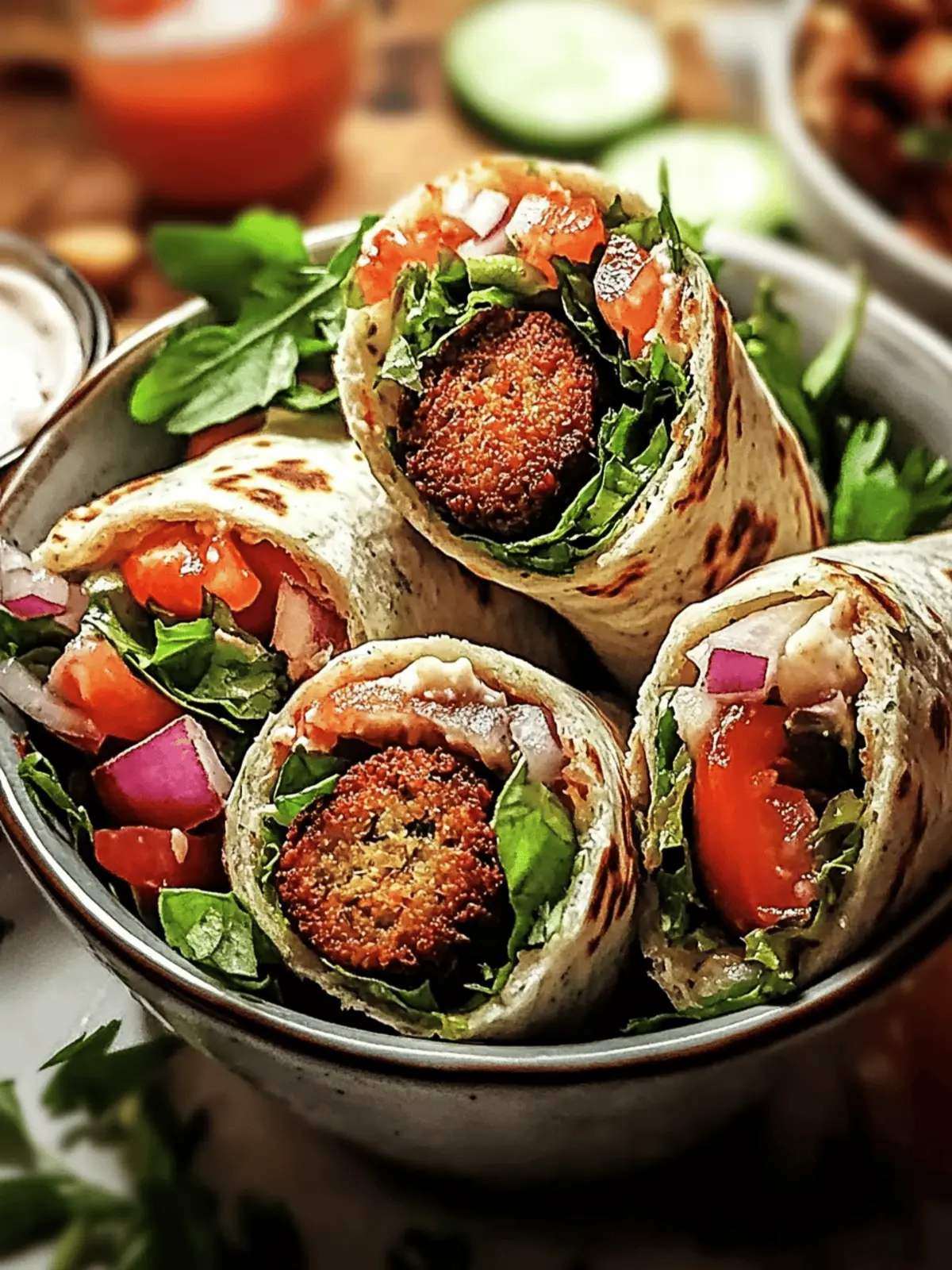 Vegetarian Falafel Wraps