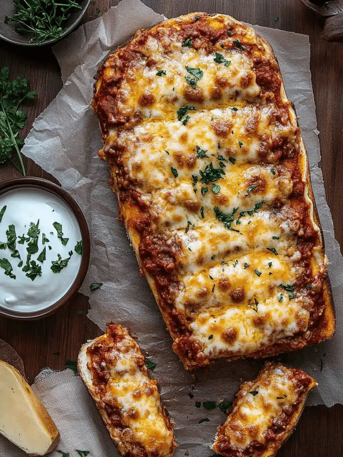 Lasagna Garlic Bread