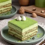 Eggless Matcha Tiramisu