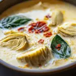 Lemony Tuscan Artichoke Soup
