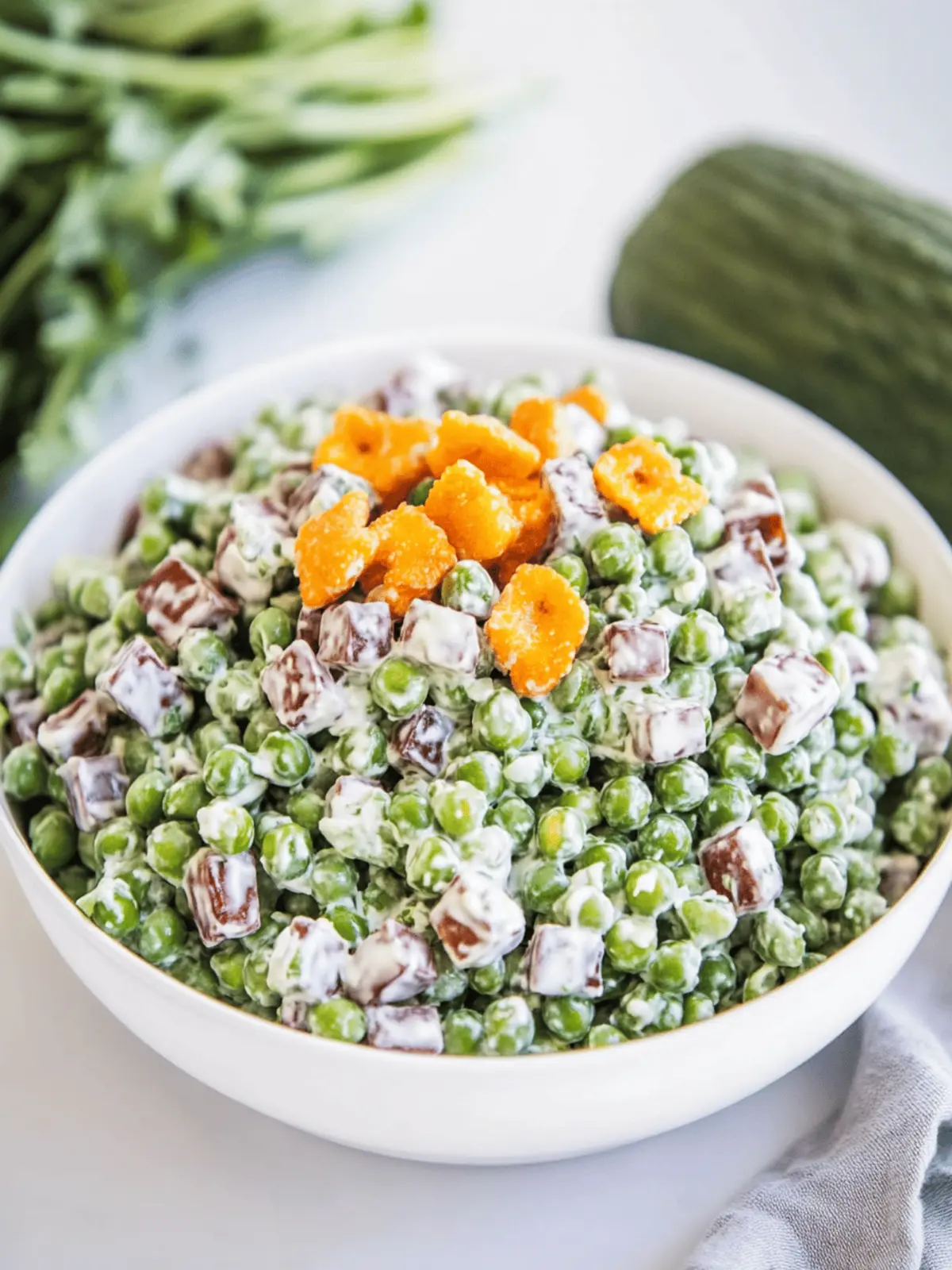 Deliciously Simple Pea Salad That'll Change Your Picnic Game Pea Salad
