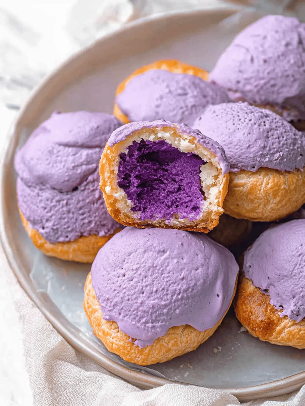 Ube Cream Puffs