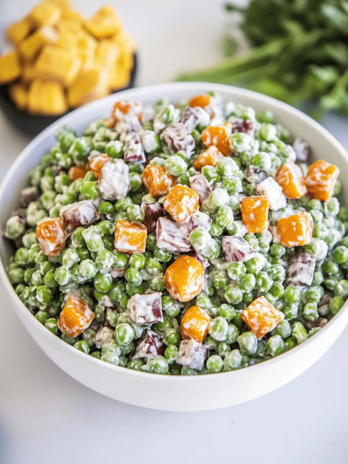 Deliciously Simple Pea Salad That'll Change Your Picnic Game Pea Salad