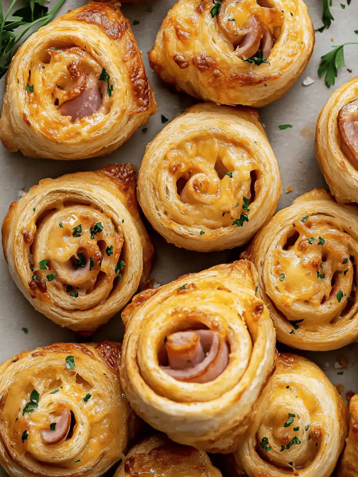 Ham and Cheese Pinwheels