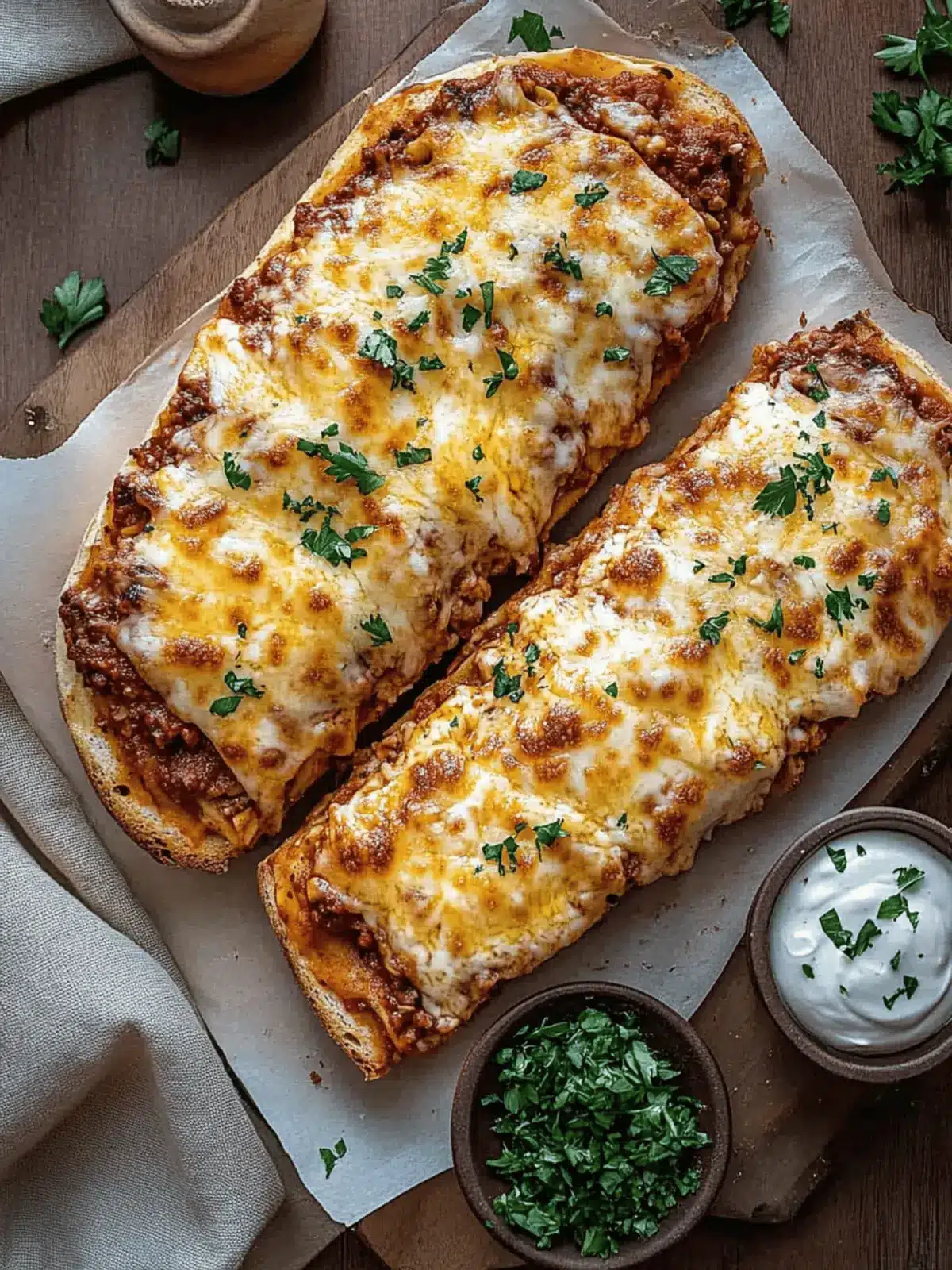Lasagna Garlic Bread