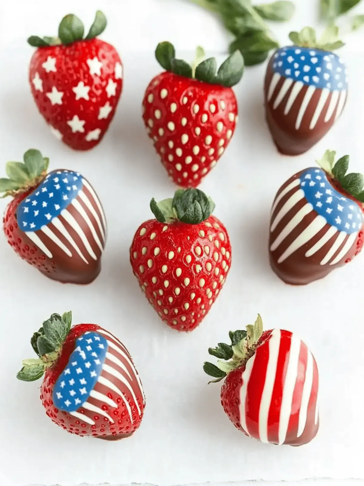Patriotic Chocolate-Covered Strawberries