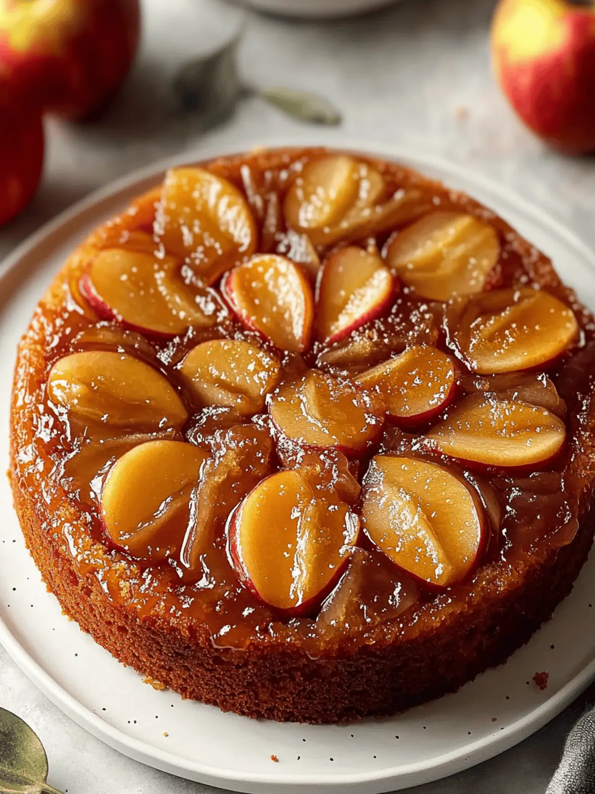 Deliciously Sweet Caramel Apple Upside Down Cake Recipe Caramel Apple Upside Down Cake