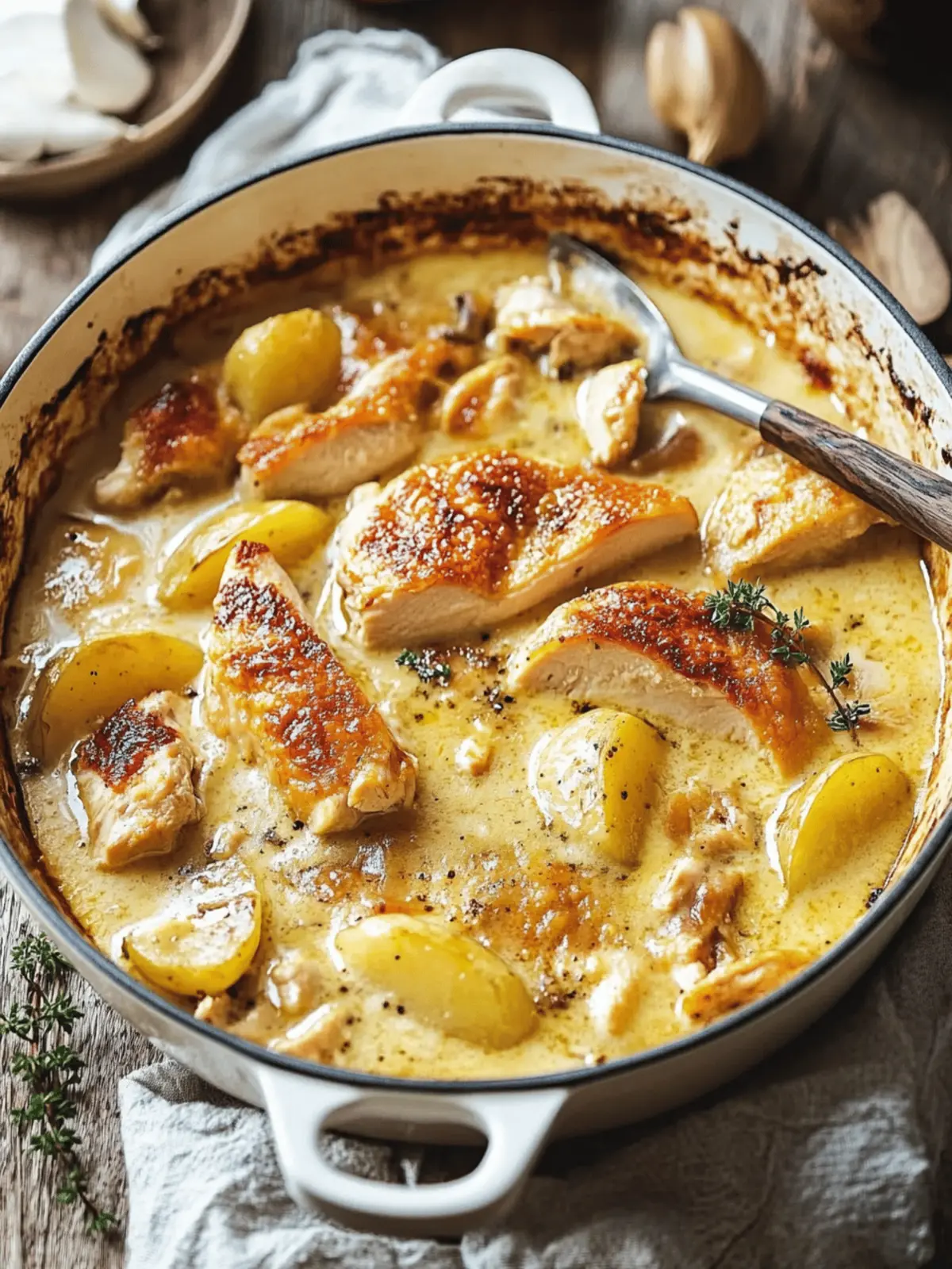 French Chicken Casserole a la Normande