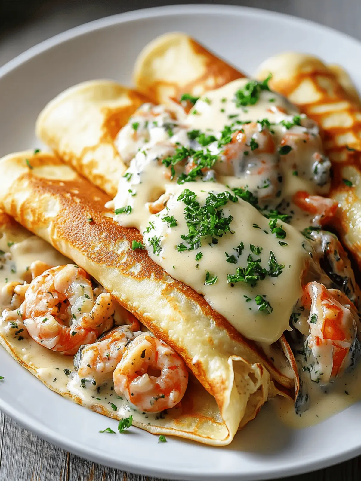 Irresistible Seafood Crepes with Béchamel Sauce Surprise Seafood Crepes with Béchamel Sauce