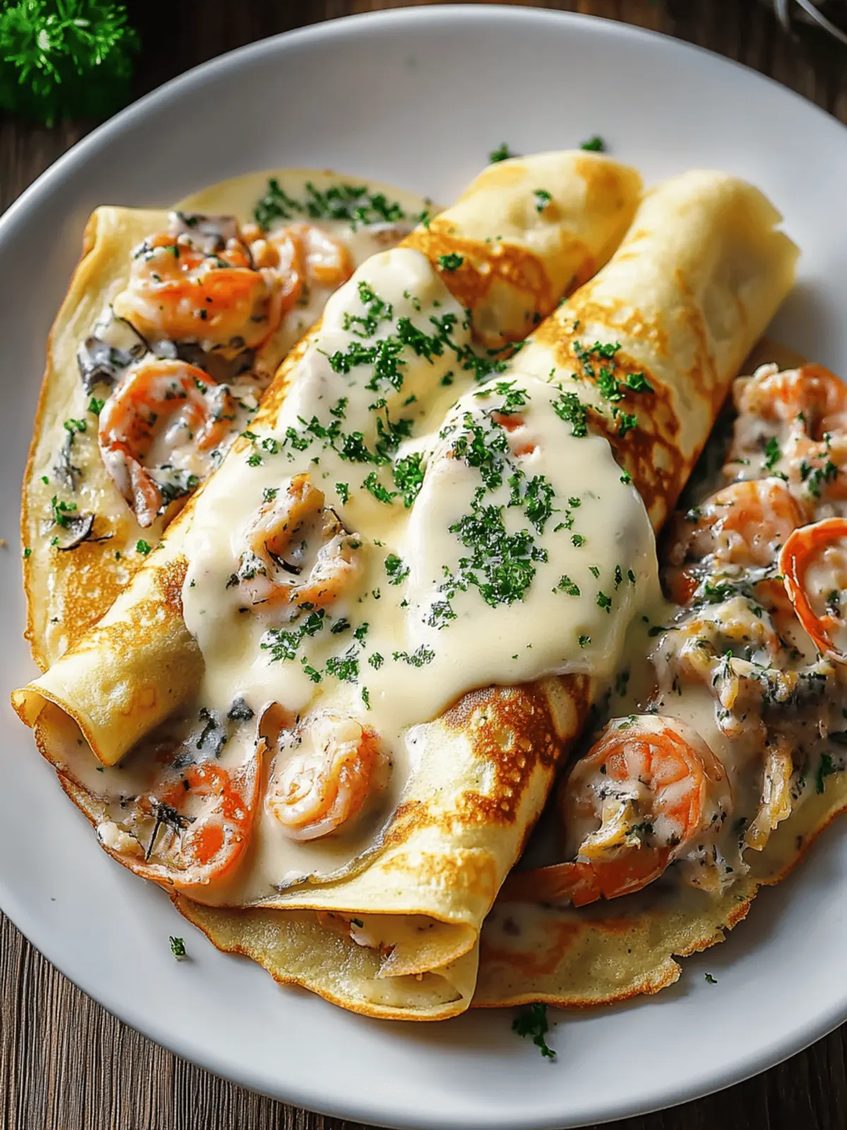 Irresistible Seafood Crepes with Béchamel Sauce Surprise Seafood Crepes with Béchamel Sauce