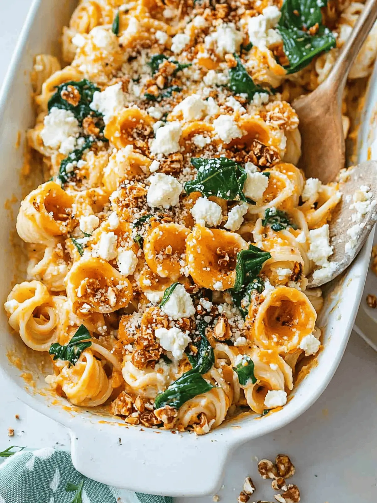 Pumpkin Feta Pasta