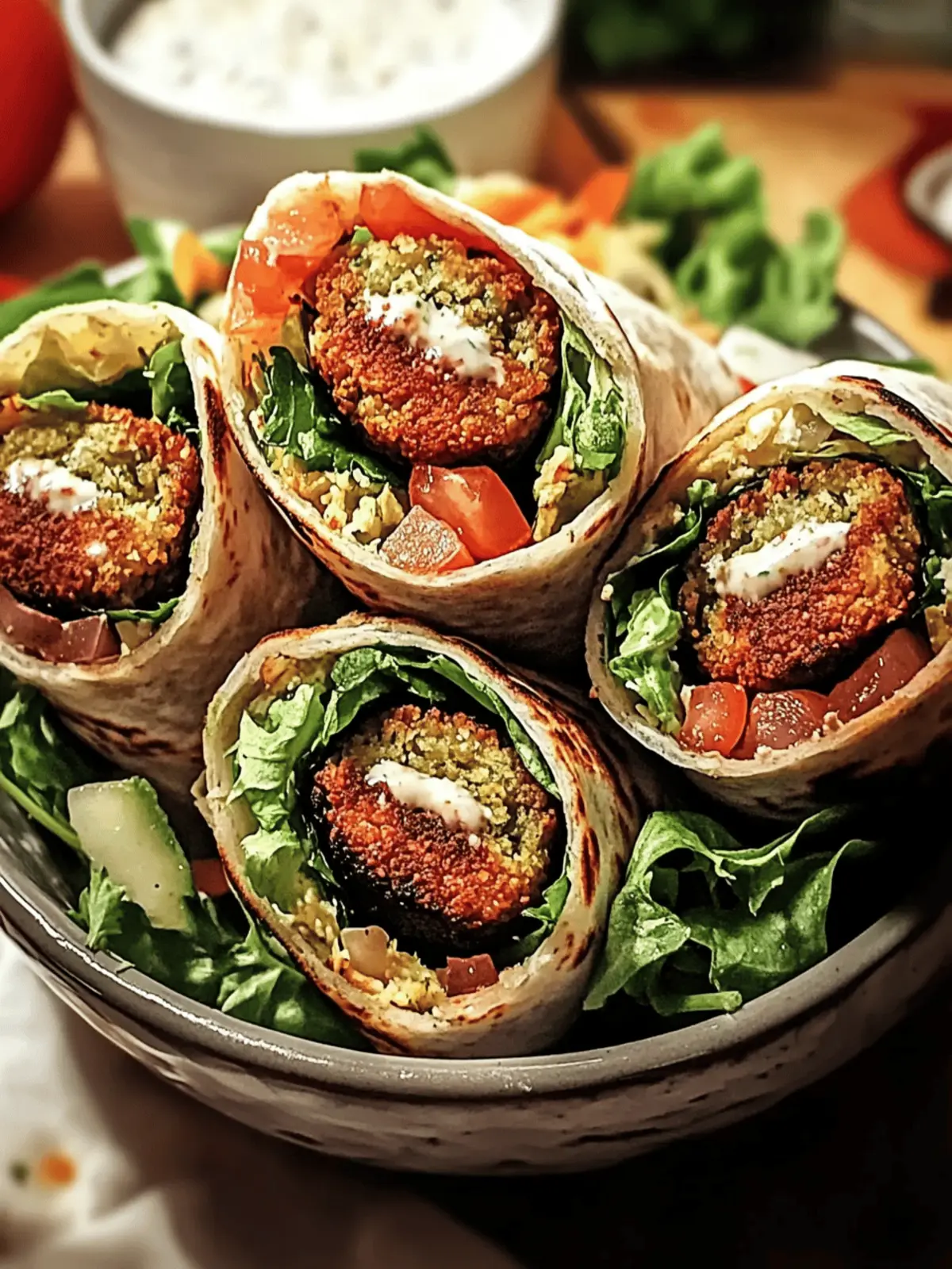 Vegetarian Falafel Wraps