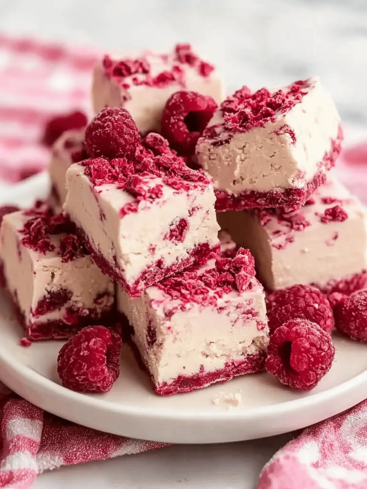Raspberry White Chocolate Fudge