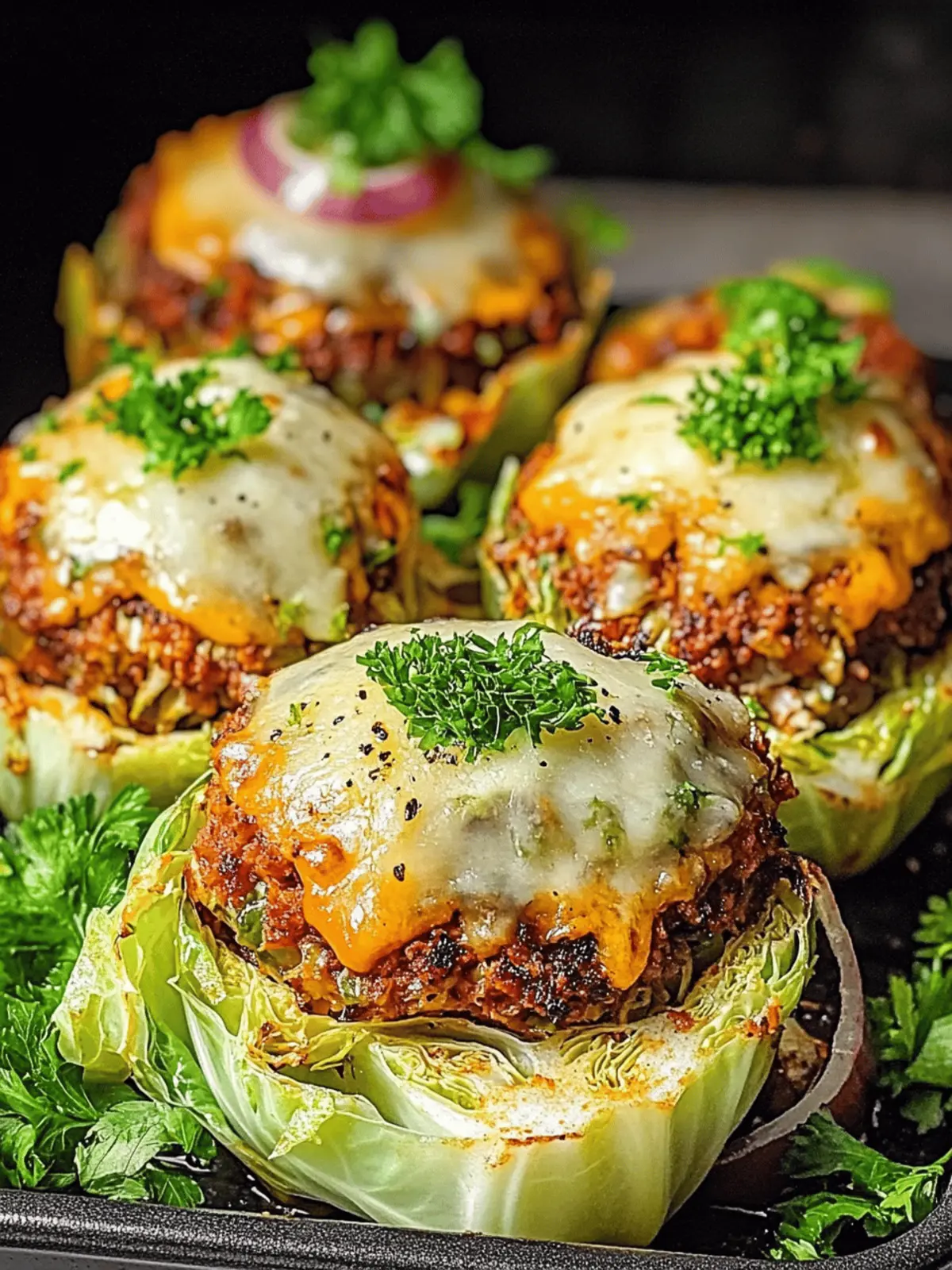 Oven-Baked Cabbage Burgers