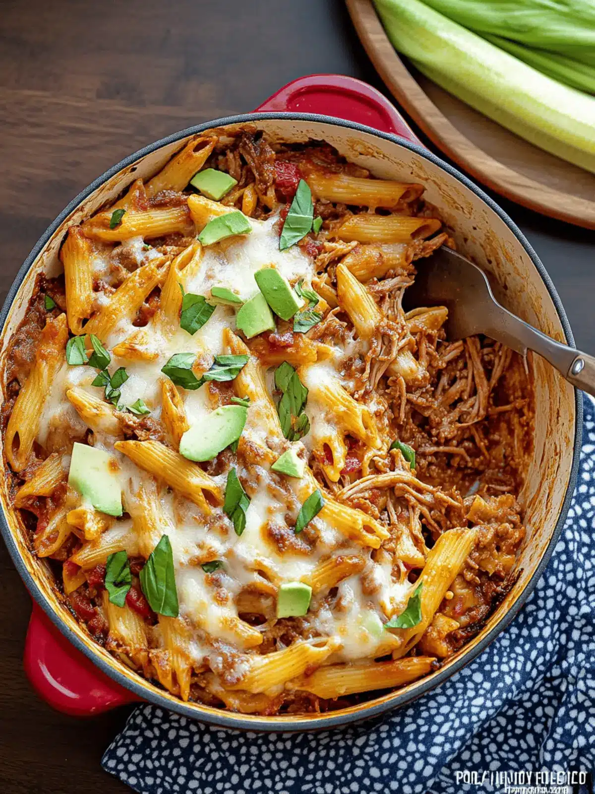 Pulled Pork Pasta Bake