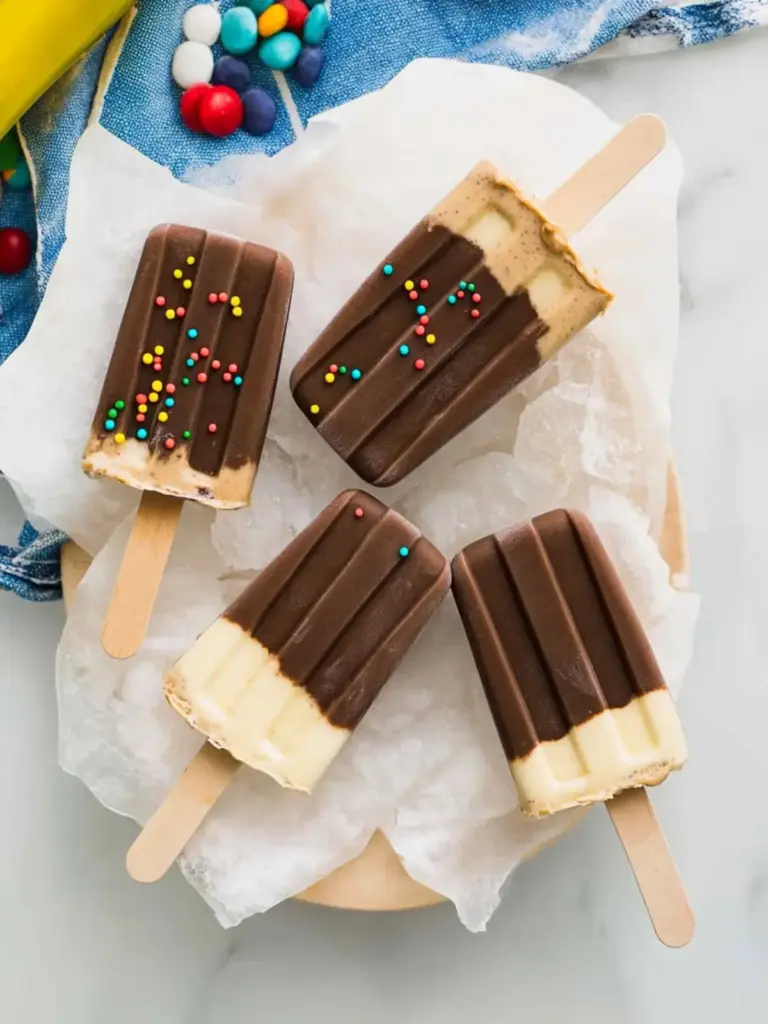 Peanut Butter and Banana Popsicles