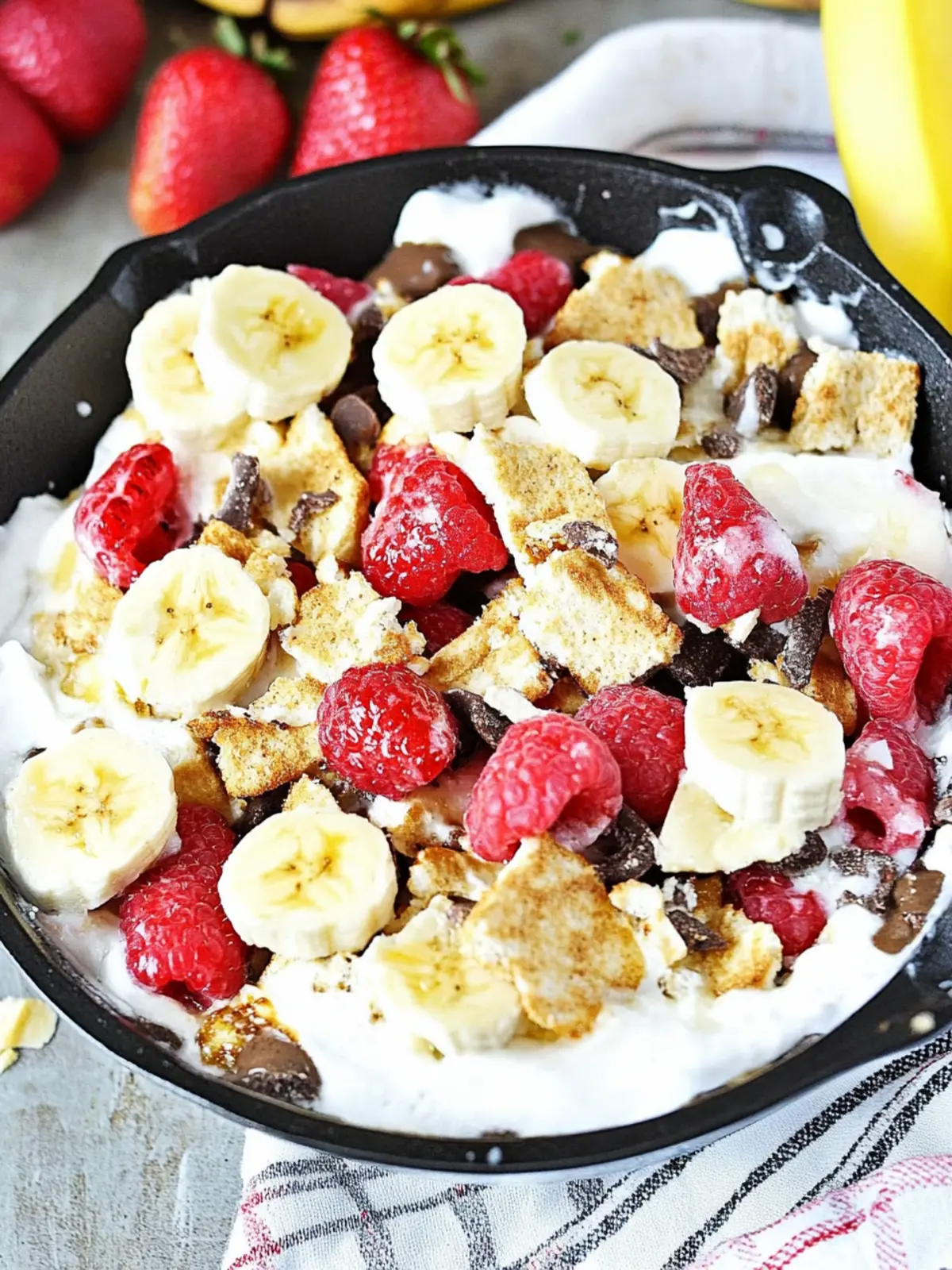 Savor the Sweetness: Banana Split Smores Dip Delight Banana Split Smores Dip