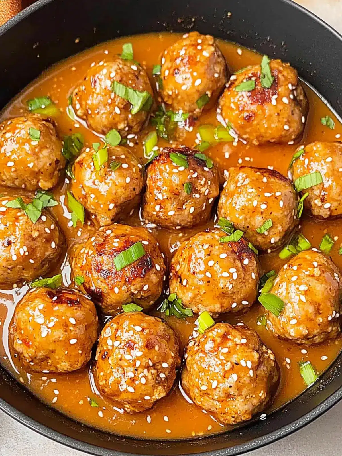 General Tso Chicken Meatballs