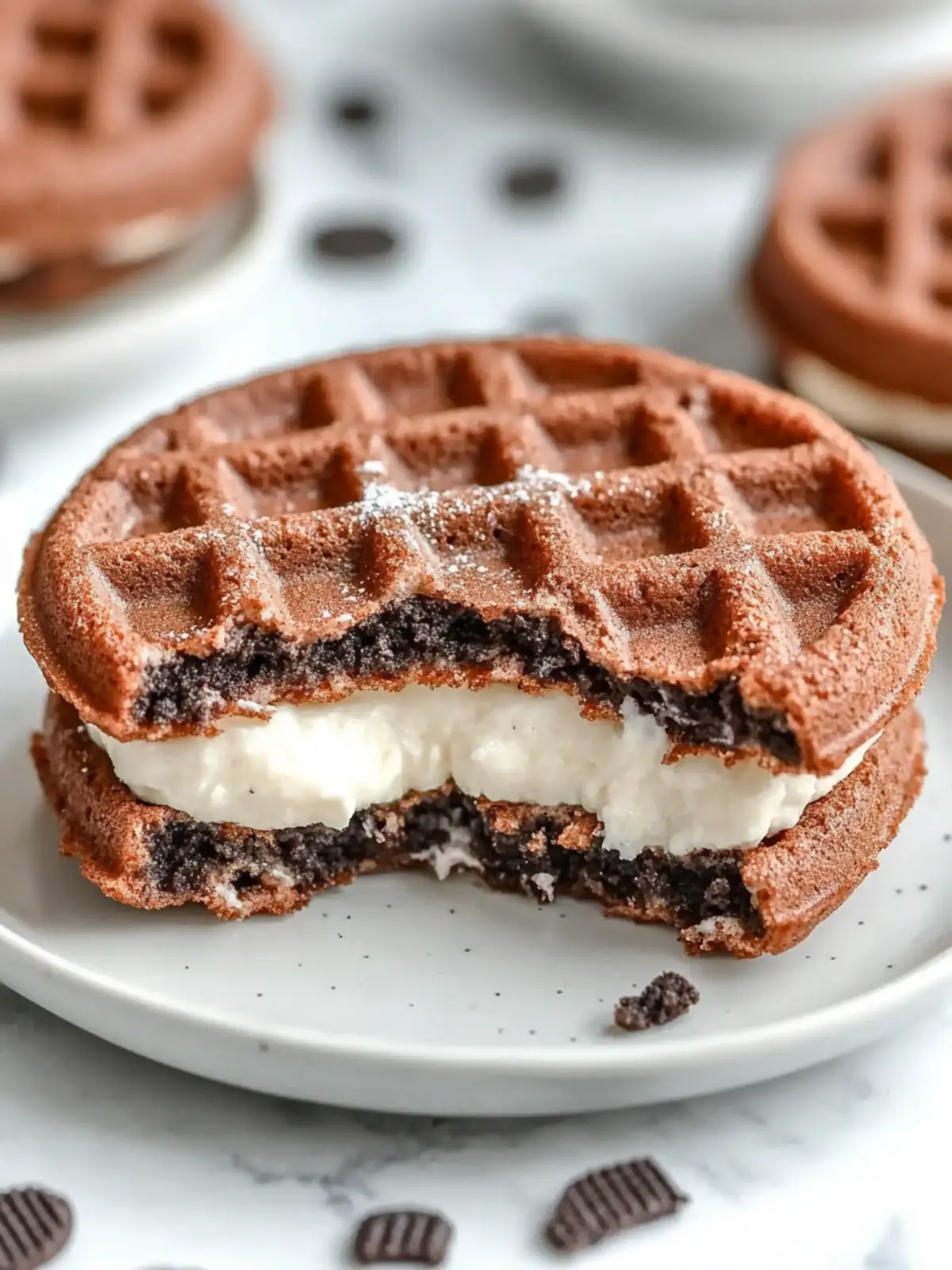 Keto Oreo Chaffles