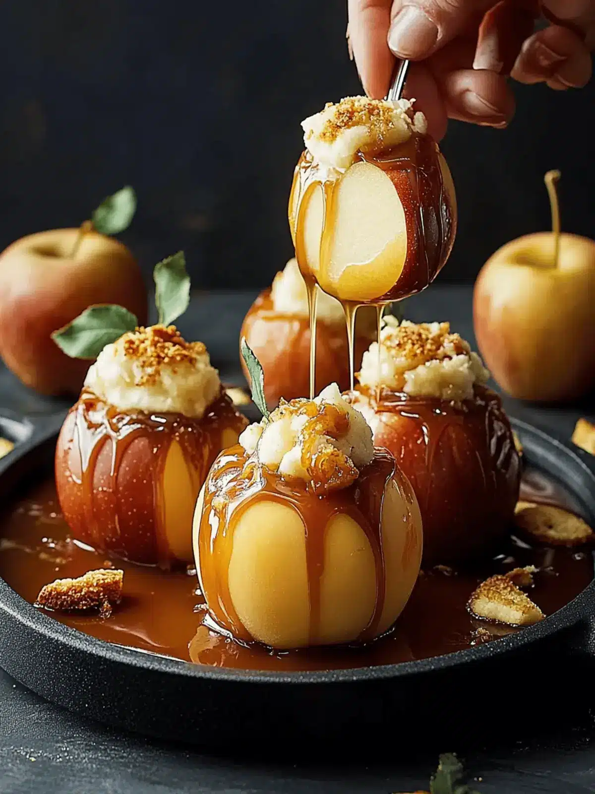 Caramel-Stuffed Bloomin’ Apples