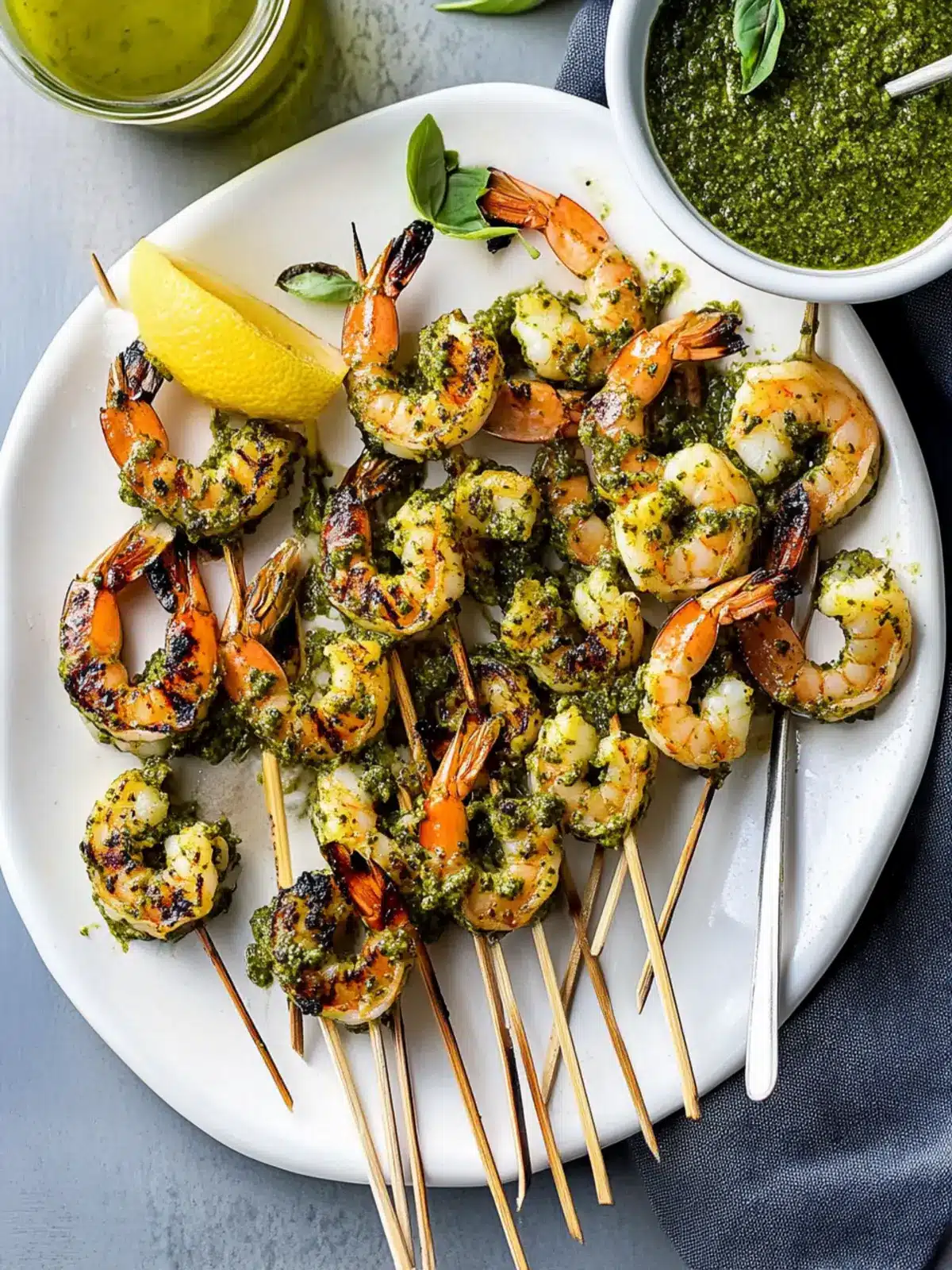Pesto Grilled Shrimp