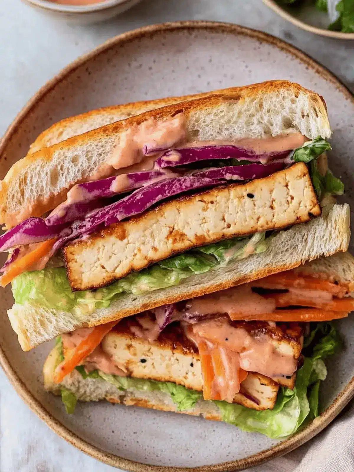Teriyaki Tofu Sandwich